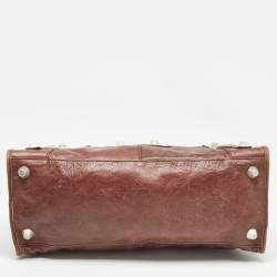 Pre Owned Balenciaga Brown Leather SGH Giant Work Bag