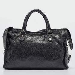 Pre Owned Balenciaga Black Leather Small Classic City Bag