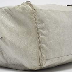 Pre Owned Balenciaga Light Blue Leather GSH Mid Day Bag