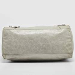 Pre Owned Balenciaga Light Blue Leather GSH Mid Day Bag