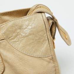 Pre Owned Balenciaga Latte Leather GGH Part Time Bag