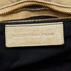 Pre Owned Balenciaga Latte Leather GGH Part Time Bag