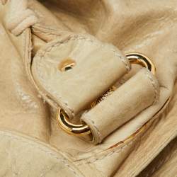 Pre Owned Balenciaga Latte Leather GGH Part Time Bag