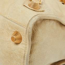 Pre Owned Balenciaga Latte Leather GGH Part Time Bag