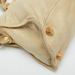 Pre Owned Balenciaga Latte Leather GGH Part Time Bag