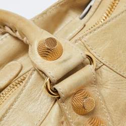 Pre Owned Balenciaga Latte Leather GGH Part Time Bag