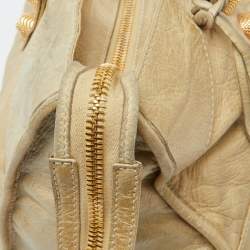 Pre Owned Balenciaga Latte Leather GGH Part Time Bag