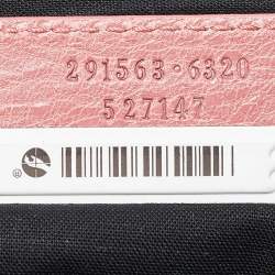 Pre Owned Balenciaga Pink Leather Motocross Flap Clutch