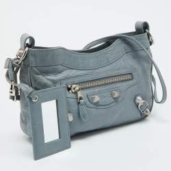 مملوكة مسبقًا Balenciaga Blue Leather Classic Hip Crossbody Bag 