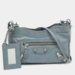 مملوكة مسبقًا Balenciaga Blue Leather Classic Hip Crossbody Bag 