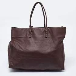مملوكة مسبقًا Balenciaga Burgundy Leather Papier A4 Tote