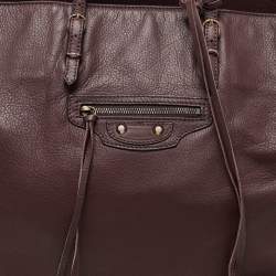 مملوكة مسبقًا Balenciaga Burgundy Leather Papier A4 Tote