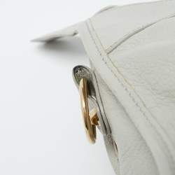 Pre Owned حقيبة يد توتس بالنسياغا ميتاليك إيدج سيتي جلد غريس غليس ميتاليك