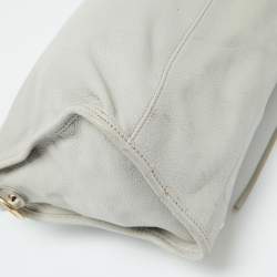 Pre Owned حقيبة يد توتس بالنسياغا ميتاليك إيدج سيتي جلد غريس غليس ميتاليك