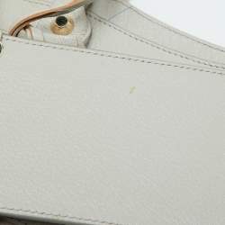 Pre Owned حقيبة يد توتس بالنسياغا ميتاليك إيدج سيتي جلد غريس غليس ميتاليك