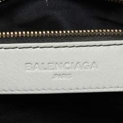 Pre Owned حقيبة يد توتس بالنسياغا ميتاليك إيدج سيتي جلد غريس غليس ميتاليك