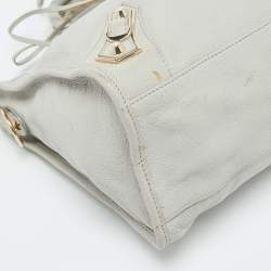 Pre Owned حقيبة يد توتس بالنسياغا ميتاليك إيدج سيتي جلد غريس غليس ميتاليك