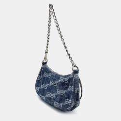 Balenciaga Denim Le Cagol Mini Shoulder Bag