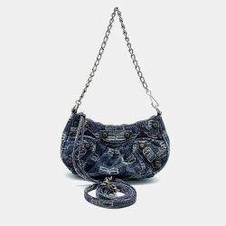 Balenciaga Denim Le Cagol Mini Shoulder Bag