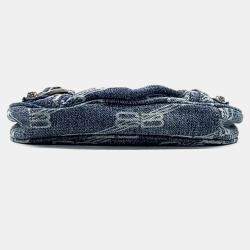 Balenciaga Denim Le Cagol Mini Shoulder Bag