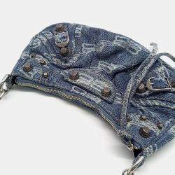 Balenciaga Denim Le Cagol Mini Shoulder Bag