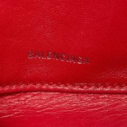 Pre Owned Balenciaga Black Leather Triangle Pouch