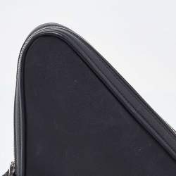 Pre Owned Balenciaga Black Leather Triangle Pouch