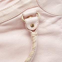Pre Owned Balenciaga Light Pink Leather RH Velo Bag