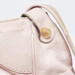 Pre Owned Balenciaga Light Pink Leather RH Velo Bag
