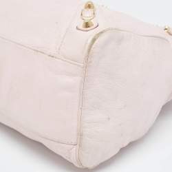 Pre Owned Balenciaga Light Pink Leather RH Velo Bag