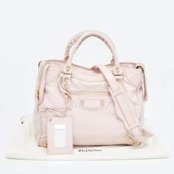 Pre Owned Balenciaga Light Pink Leather RH Velo Bag