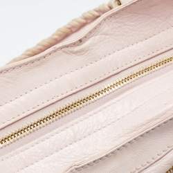 Pre Owned Balenciaga Light Pink Leather RH Velo Bag