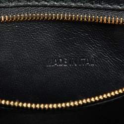 Pre Owned Balenciaga Black Croc Embossed Leather Small Hourglass Top Handle Bag