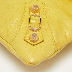 Pre Owned Balenciaga Yellow Leather RH Classic Envelope Clutch