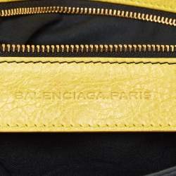 Pre Owned Balenciaga Yellow Leather RH Classic Envelope Clutch