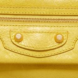 Pre Owned Balenciaga Yellow Leather RH Classic Envelope Clutch
