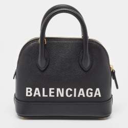 Pre Owned Balenciaga Black Leather XXS Ville Satchel