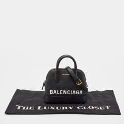 Pre Owned Balenciaga Black Leather XXS Ville Satchel