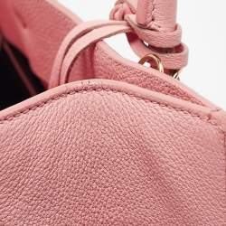 Balenciaga Pink Leather Mini Metallic Edge Papier A4 Tote