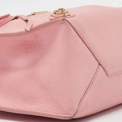 Balenciaga Pink Leather Mini Metallic Edge Papier A4 Tote