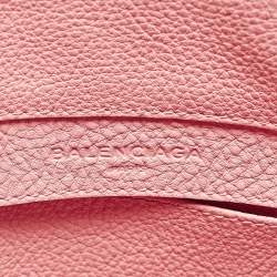 Balenciaga Pink Leather Mini Metallic Edge Papier A4 Tote