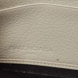 Balenciaga Gris Glace Leather Metallic Edge Classic City Zip Around Wallet