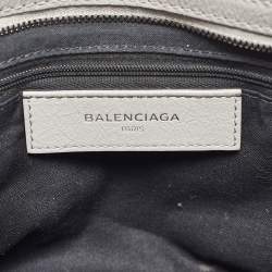 Pre Owned Balenciaga Grey Glossy Leather Small Classic City RH Tote