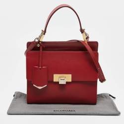 Pre Owned حقيبة بالنسياغا يد علوية لو ديس كارتابل جلد سوداء 