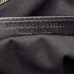 Pre Owned Balenciaga Black Leather Metallic Edge Classic City Bag