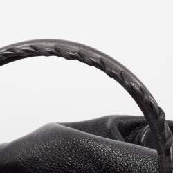 Pre Owned Balenciaga Black Leather Metallic Edge Classic City Bag