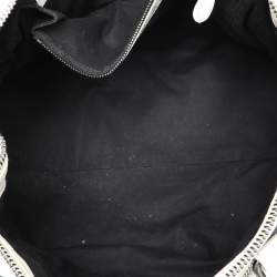 Pre Owned Balenciaga Navy Blue/Cream Suede and Leather Giant 21 Work Tote