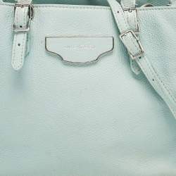 مملوكة مسبقًا Balenciaga Light Turquoise Leather Mini Papier A4 Tote