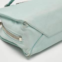 مملوكة مسبقًا Balenciaga Light Turquoise Leather Mini Papier A4 Tote