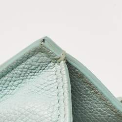 مملوكة مسبقًا Balenciaga Light Turquoise Leather Mini Papier A4 Tote